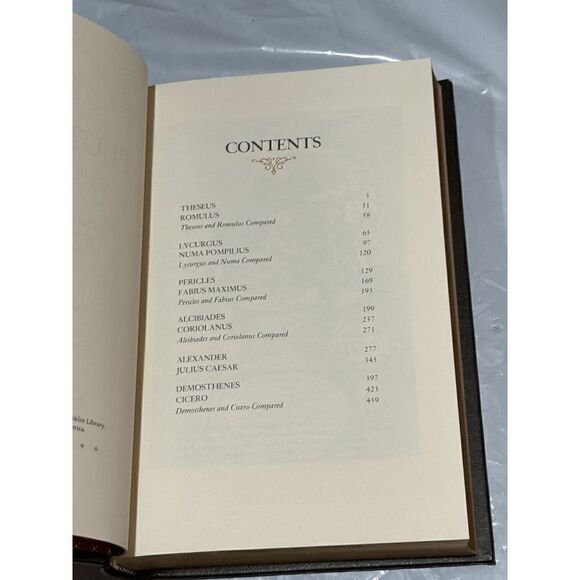 Vintage Plutarch Selected Lives Hardback Book, 1982 Edition, Franklin Library - Picture 7 of 8